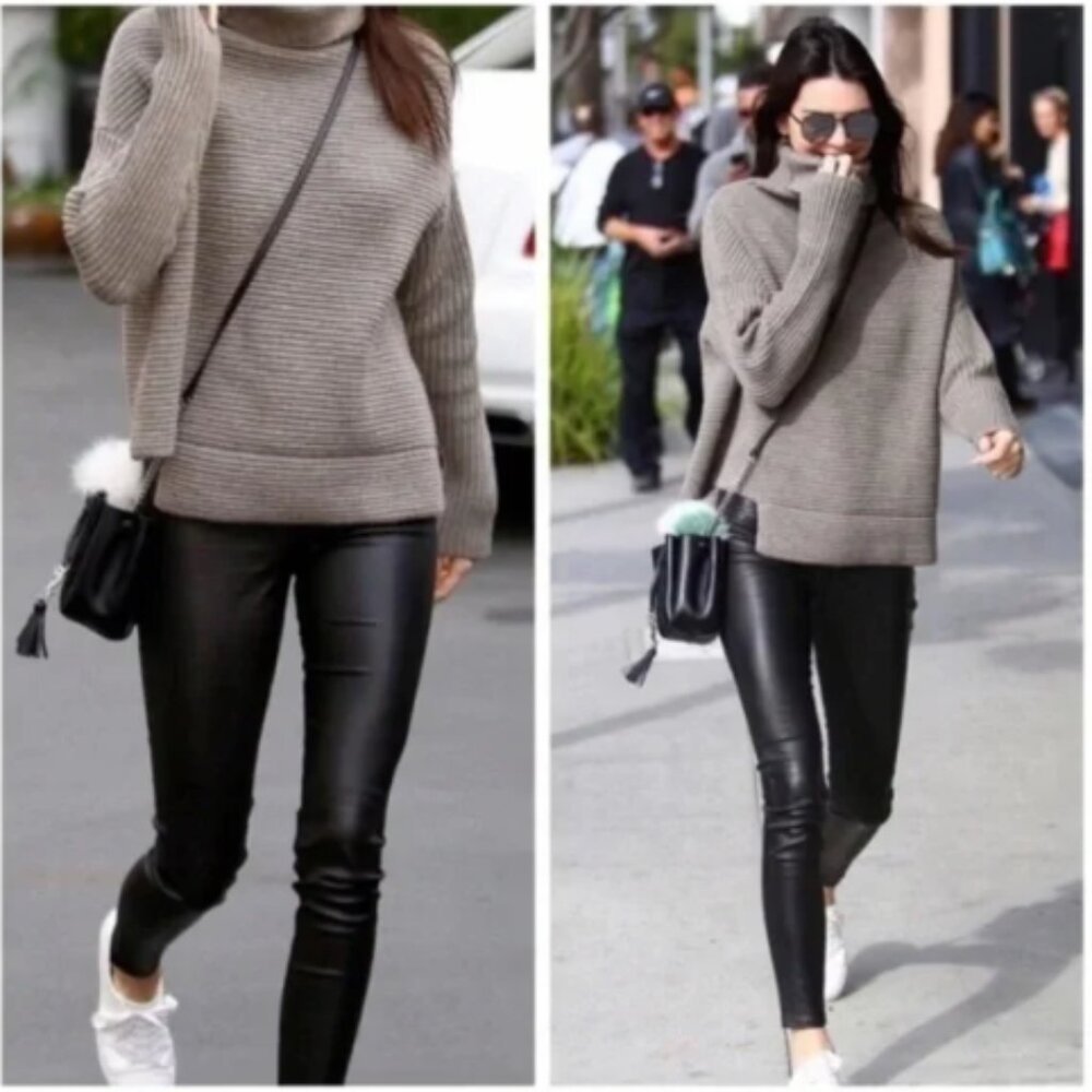 Black Leather Women Pants